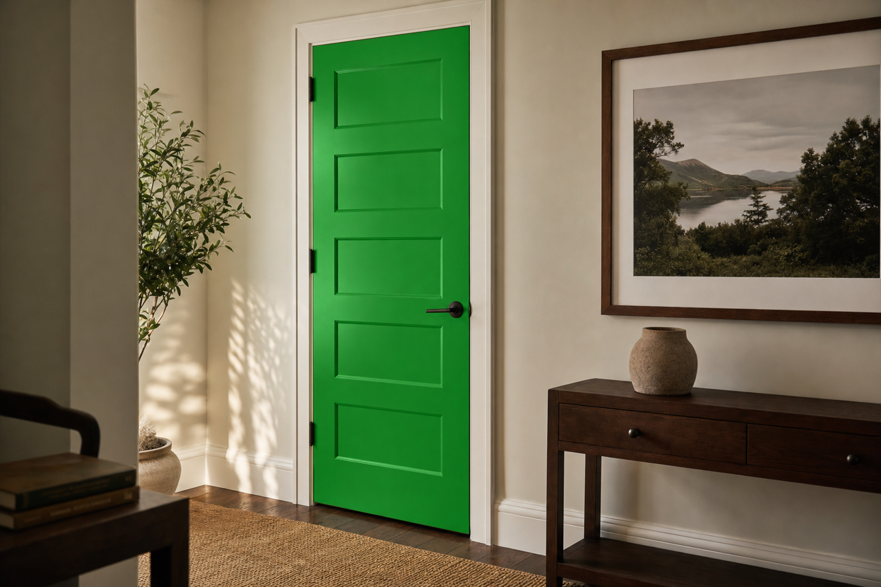 Neon by Benjamin Moore on interior-doors