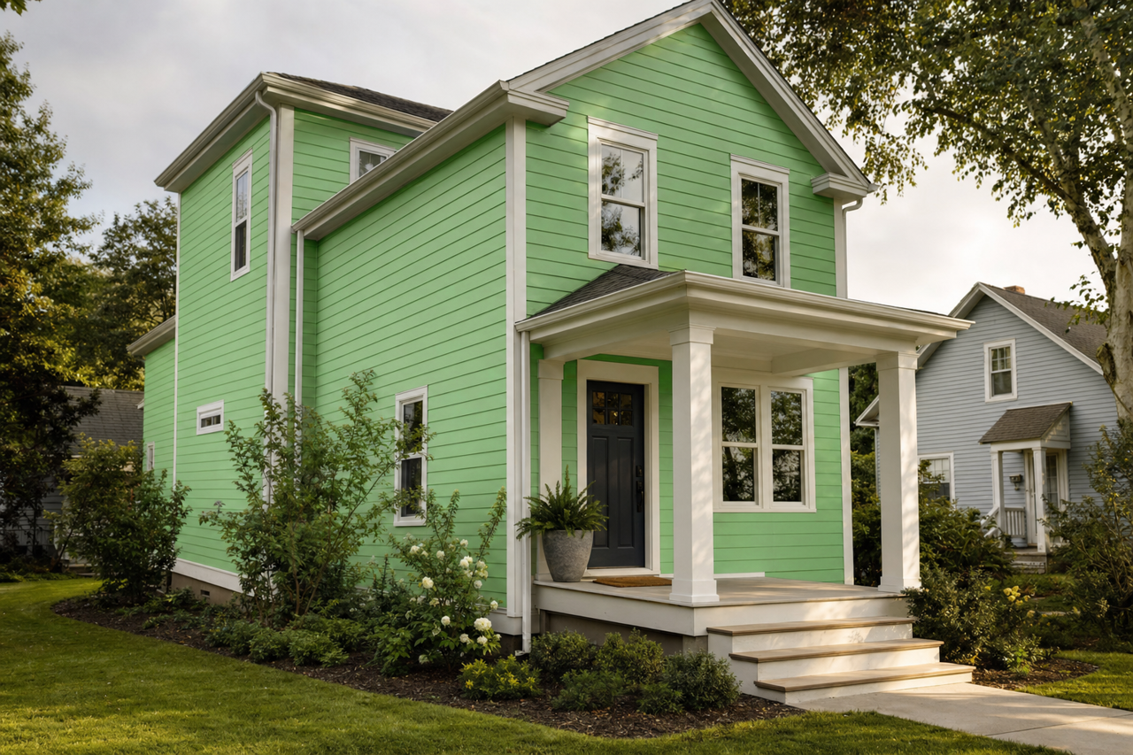 Citrus by Benjamin Moore on exterior