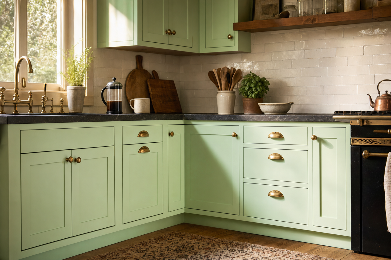 Early by Benjamin Moore on cabinets