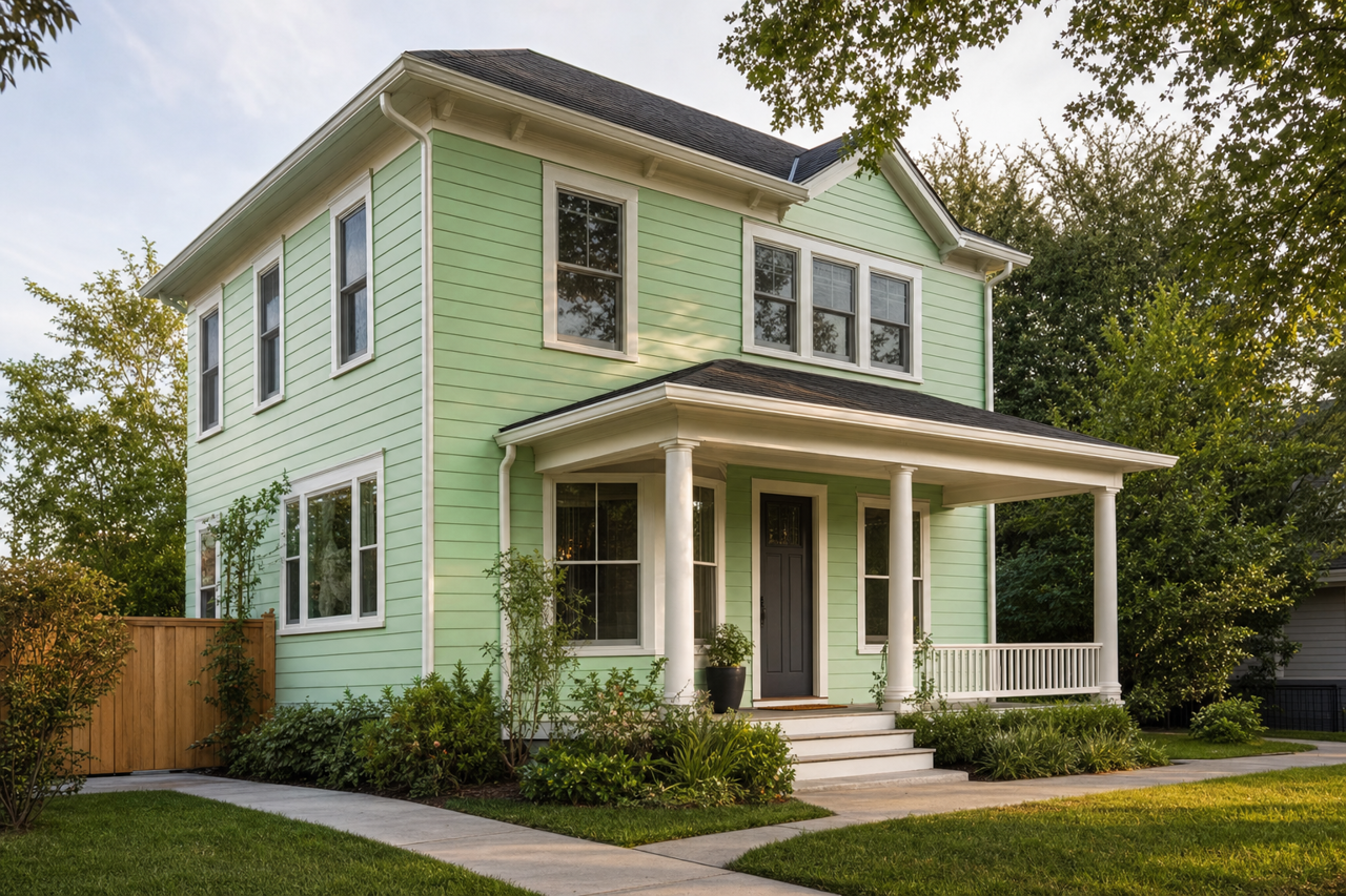 Early by Benjamin Moore on exterior