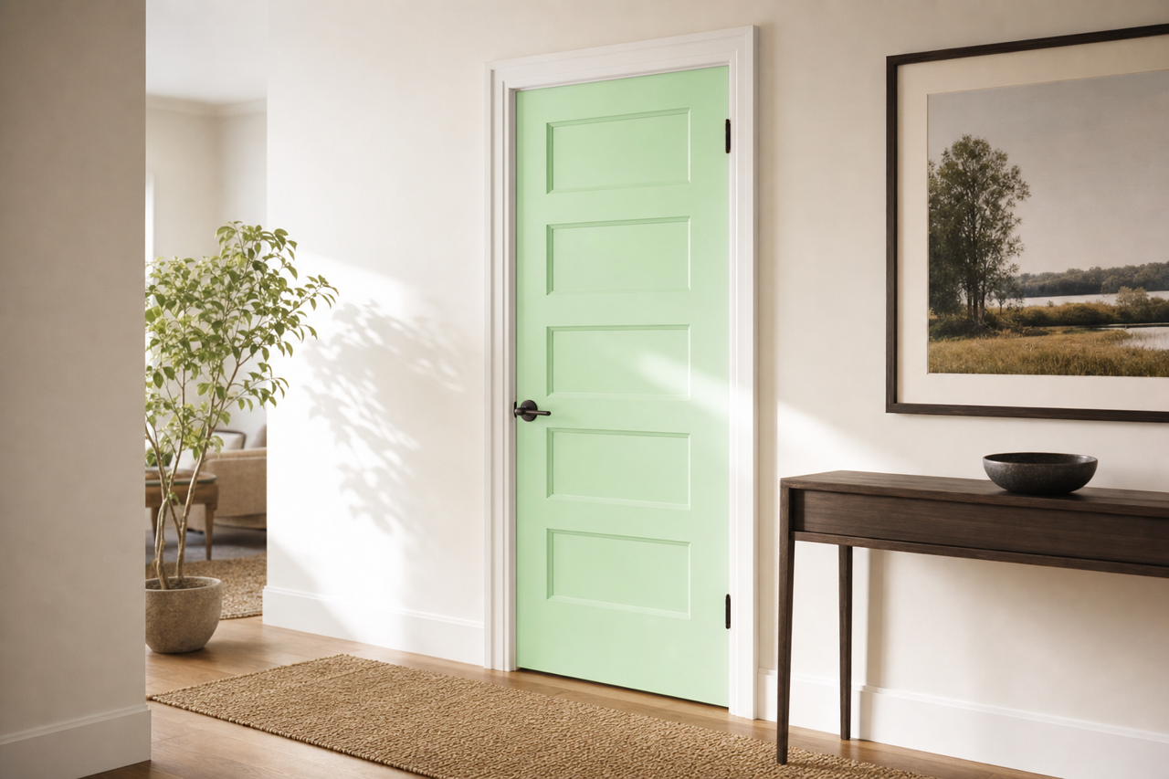 Early by Benjamin Moore on interior-doors
