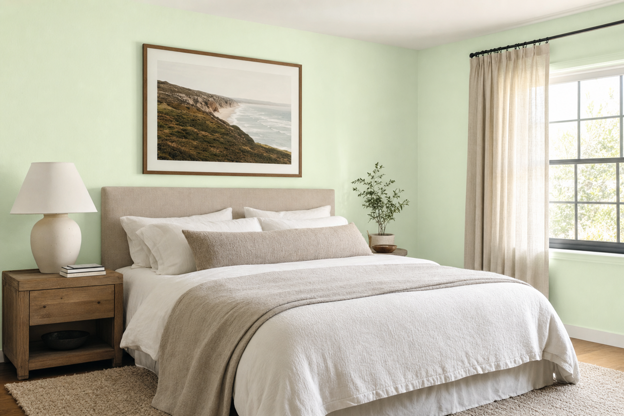 Lime by Benjamin Moore on interiors