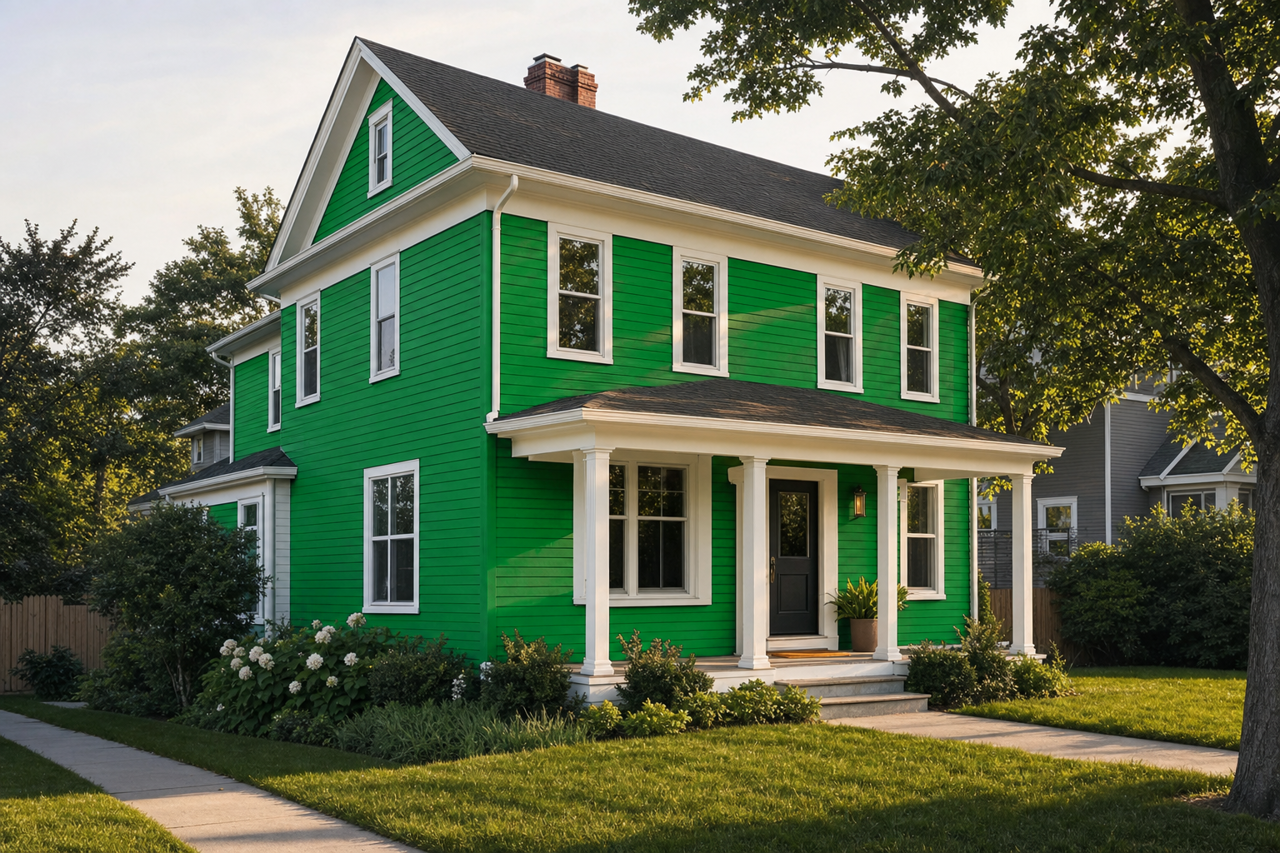 Yellow by Benjamin Moore on exterior