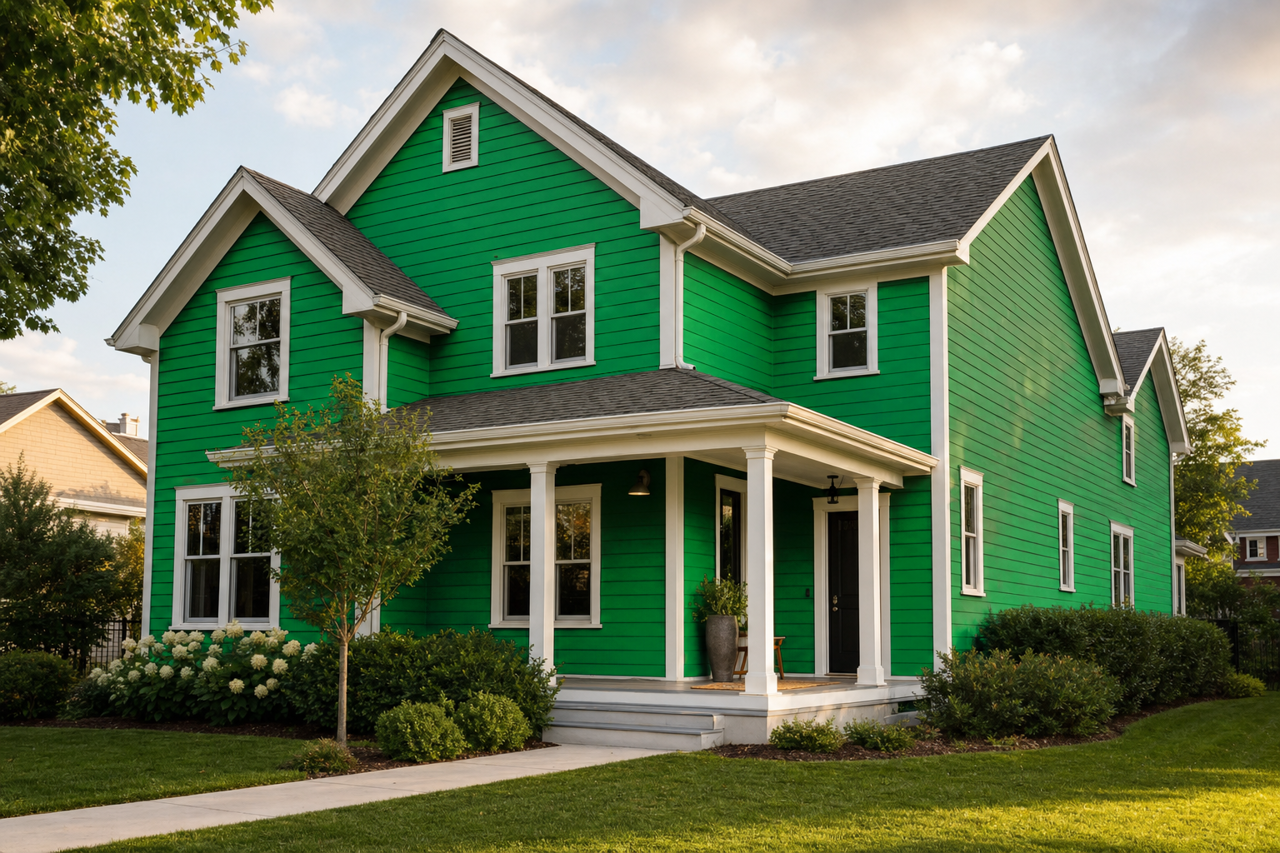 Peppermint by Benjamin Moore on exterior