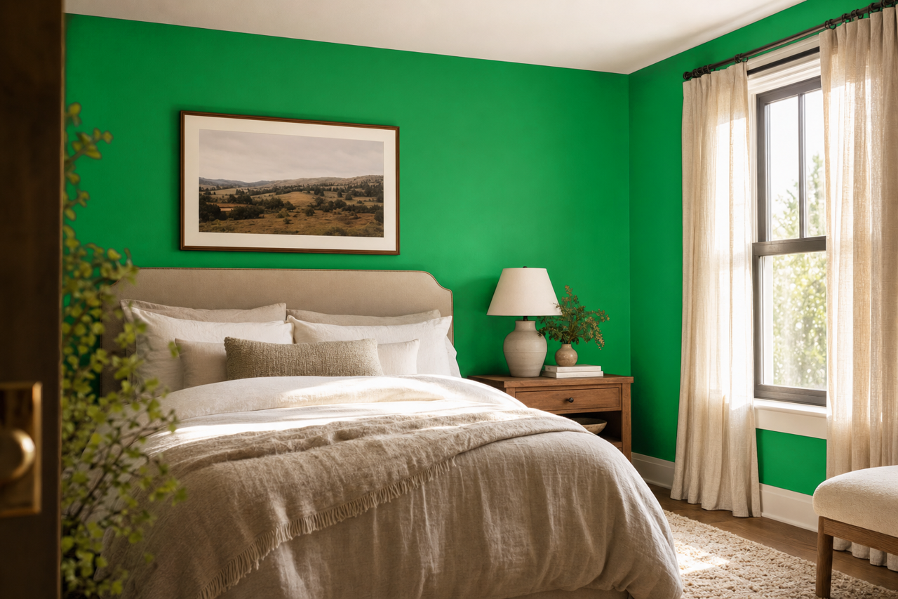 Peppermint by Benjamin Moore on interiors