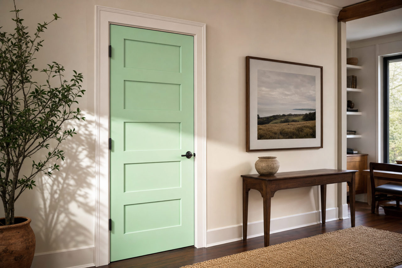 Bud by Benjamin Moore on interior-doors