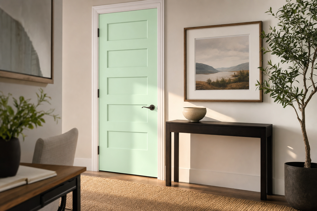 Mantis by Benjamin Moore on interior-doors