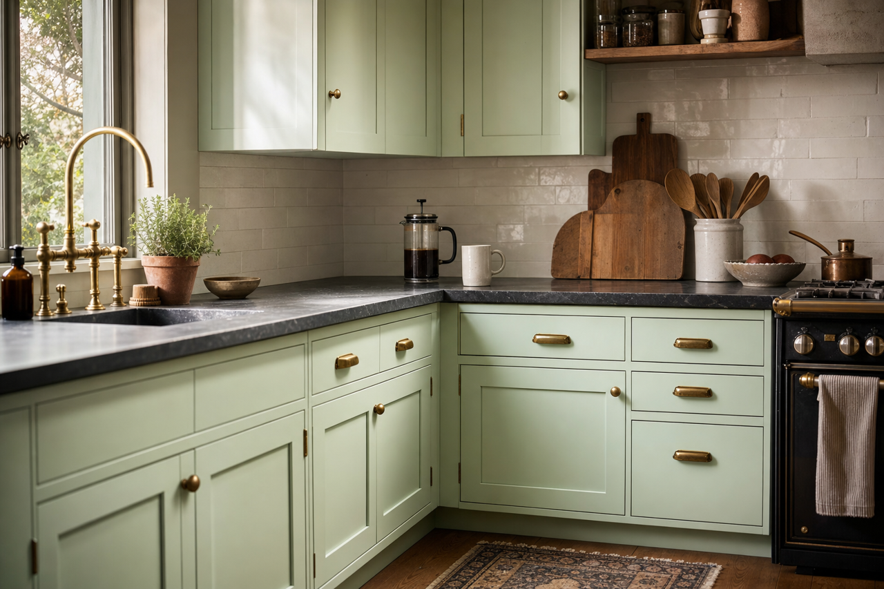 Sweet by Benjamin Moore on cabinets