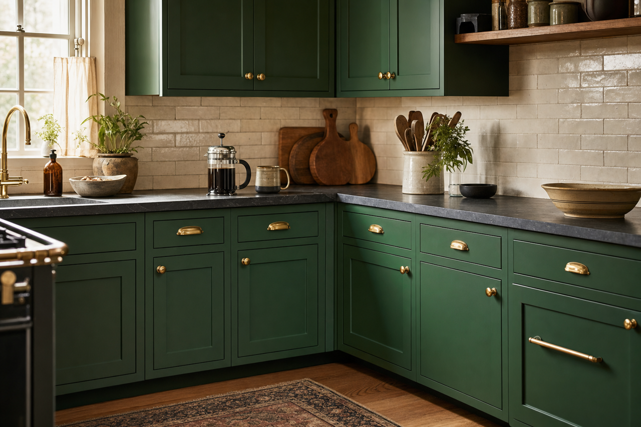 Clover by Benjamin Moore on cabinets