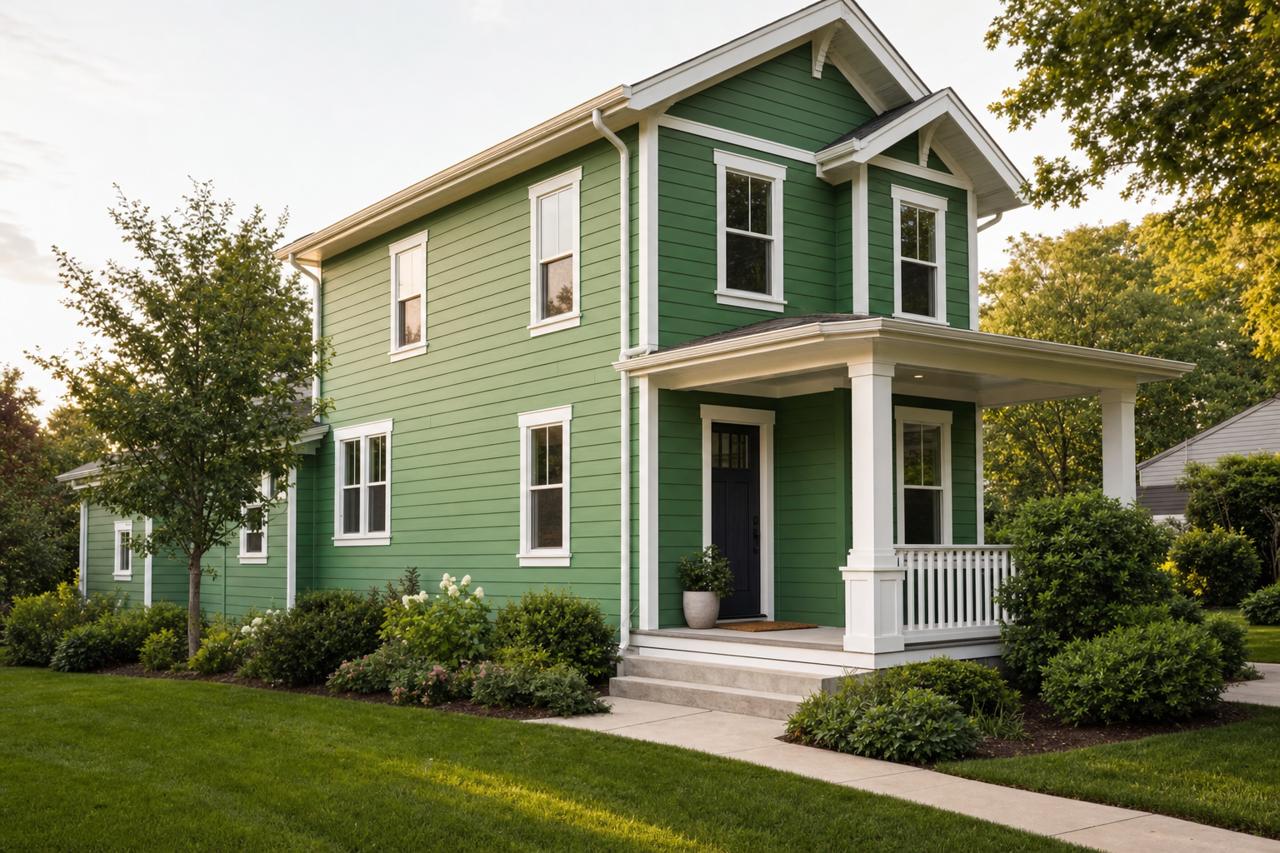 Grassy by Benjamin Moore on exterior