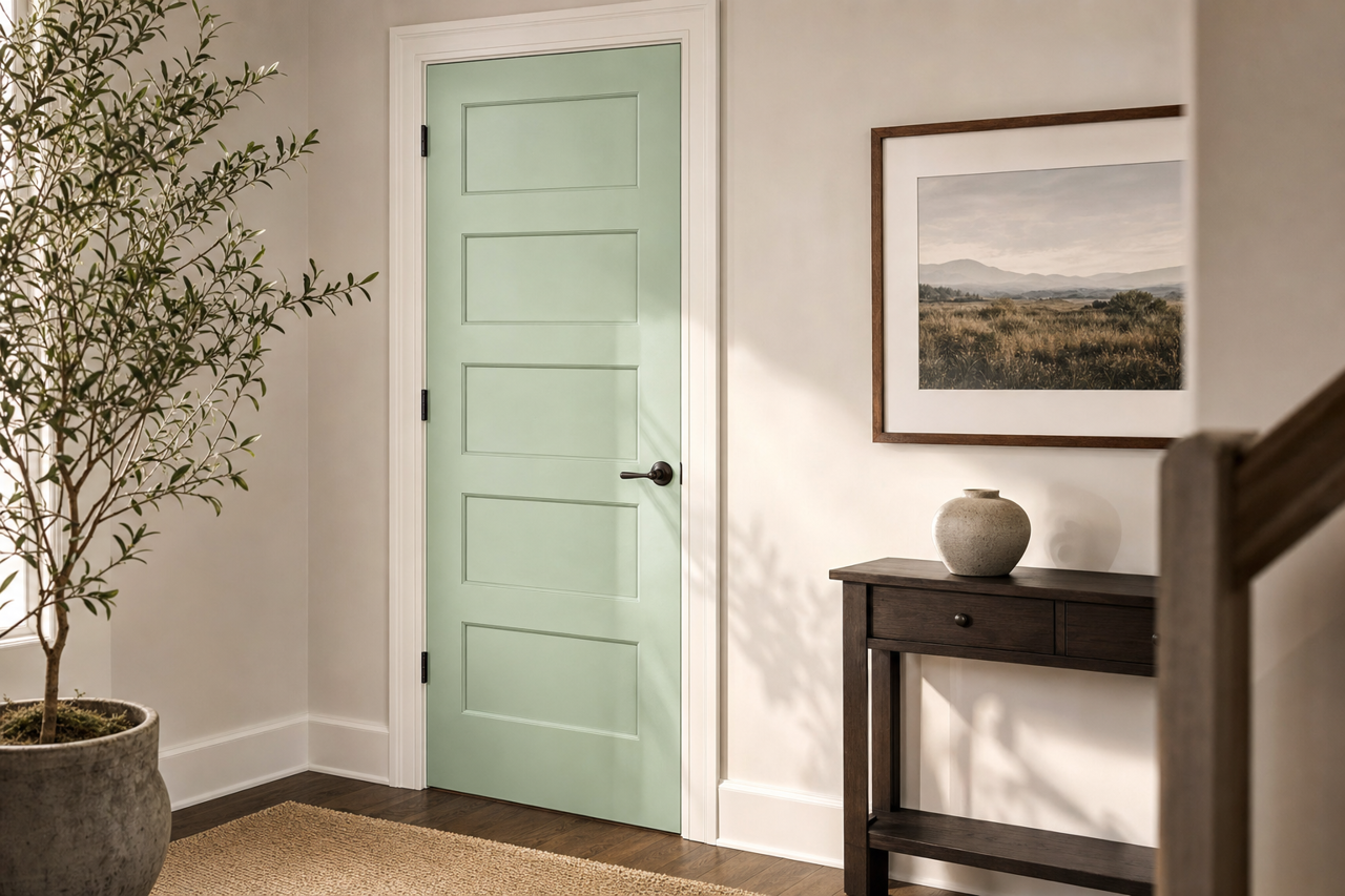 AC-adia by Benjamin Moore on interior-doors