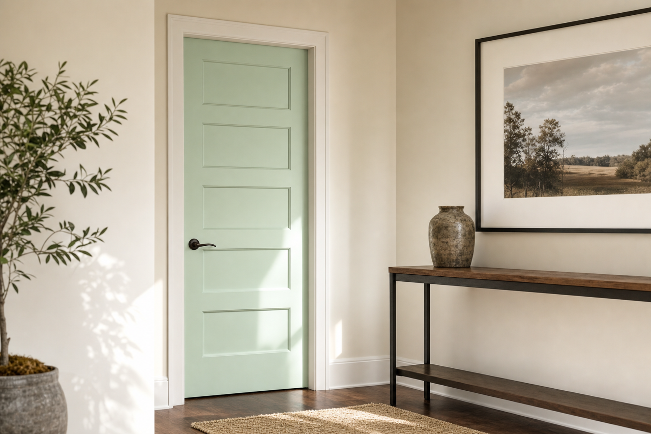 Light by Benjamin Moore on interior-doors