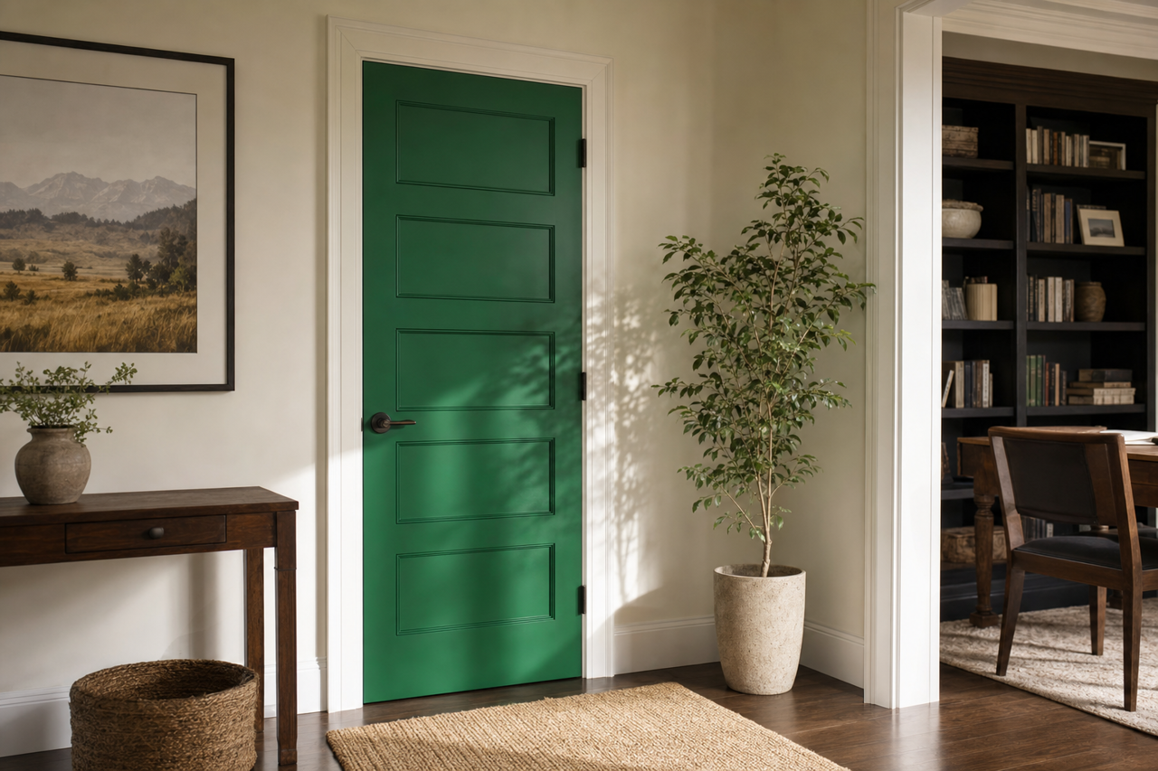 Cactus by Benjamin Moore on interior-doors