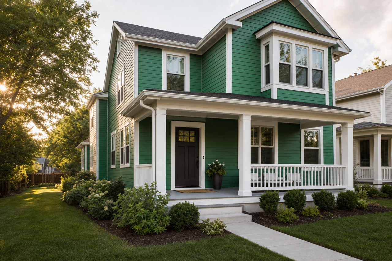 Nile by Benjamin Moore on exterior