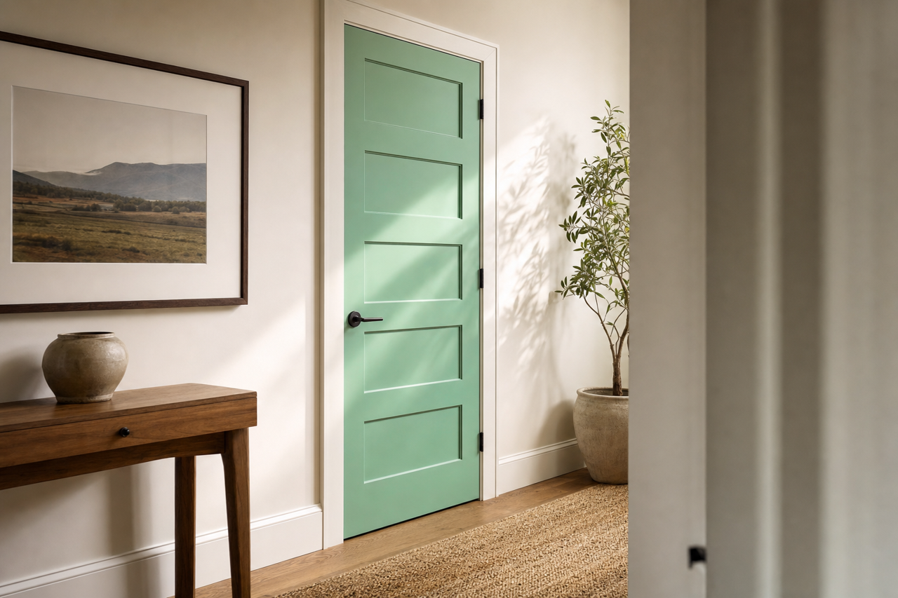 Meadowlands by Benjamin Moore on interior-doors