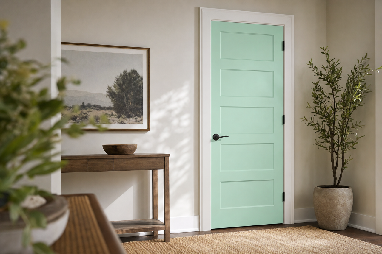 Marina by Benjamin Moore on interior-doors