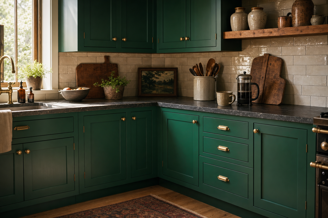 Celtic by Benjamin Moore on cabinets