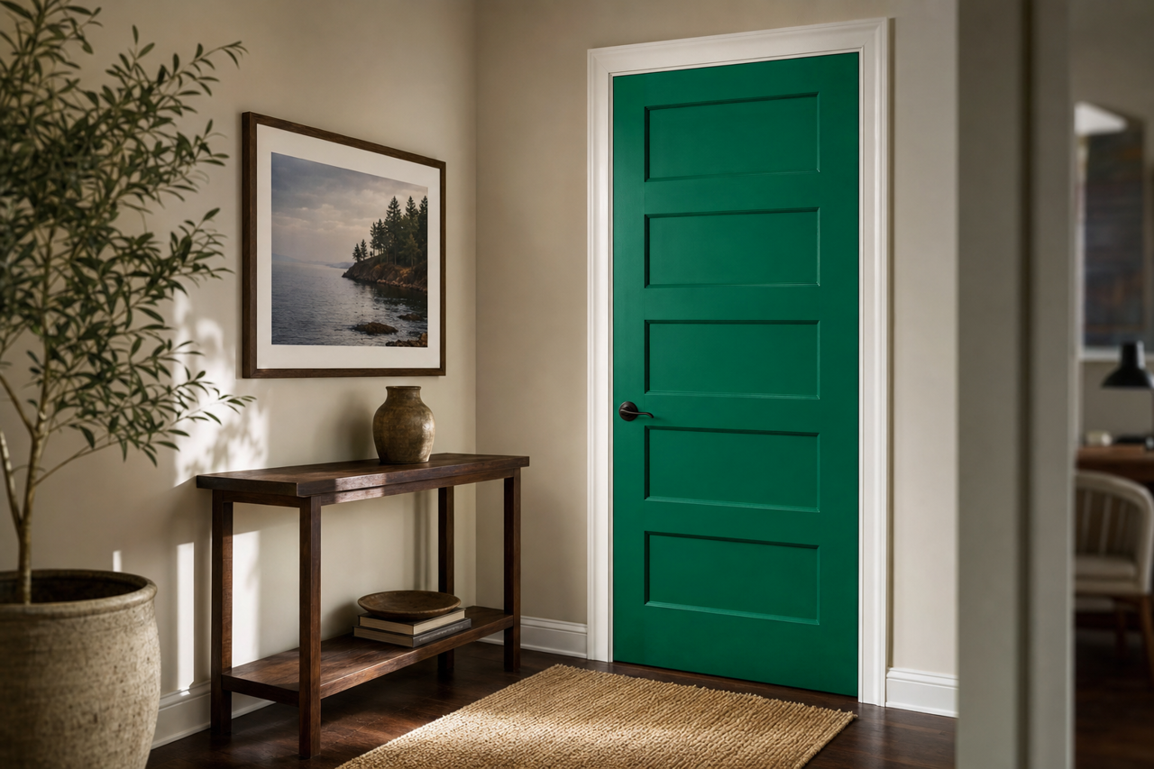 Deep by Benjamin Moore on interior-doors
