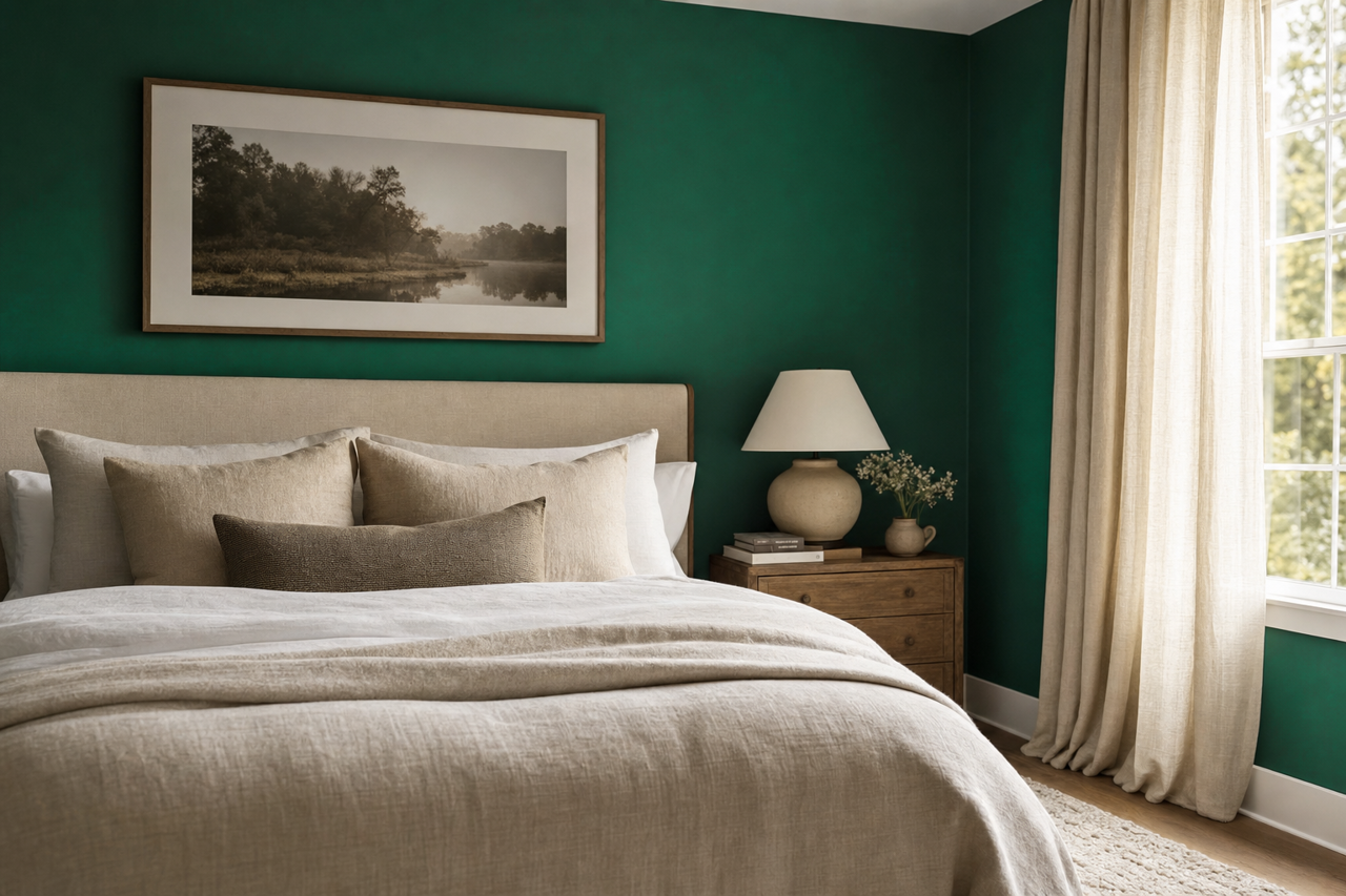 Emerald by Benjamin Moore on interiors