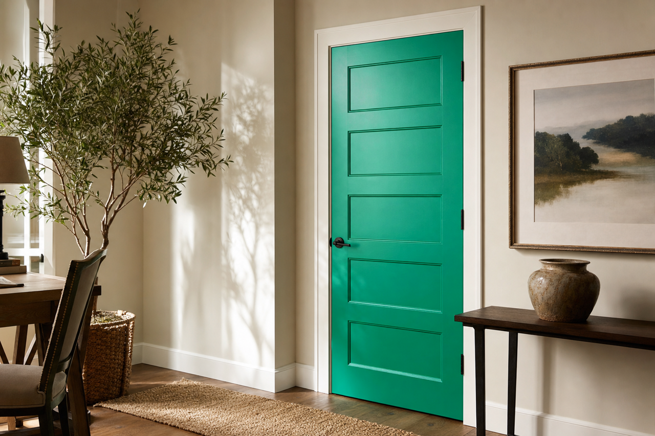 Cabana by Benjamin Moore on interior-doors