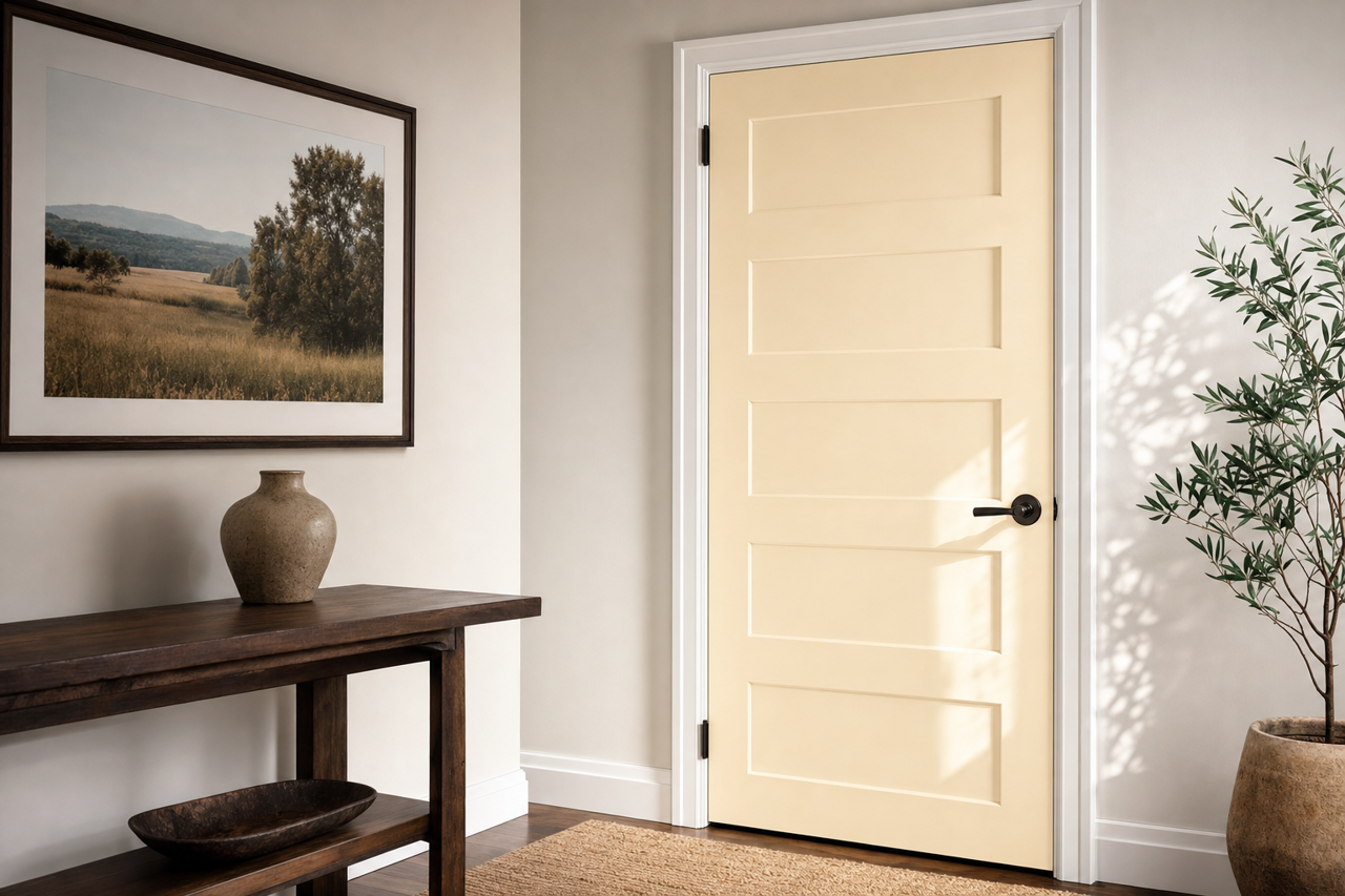 Woodmont Cream by Benjamin Moore on interior-doors