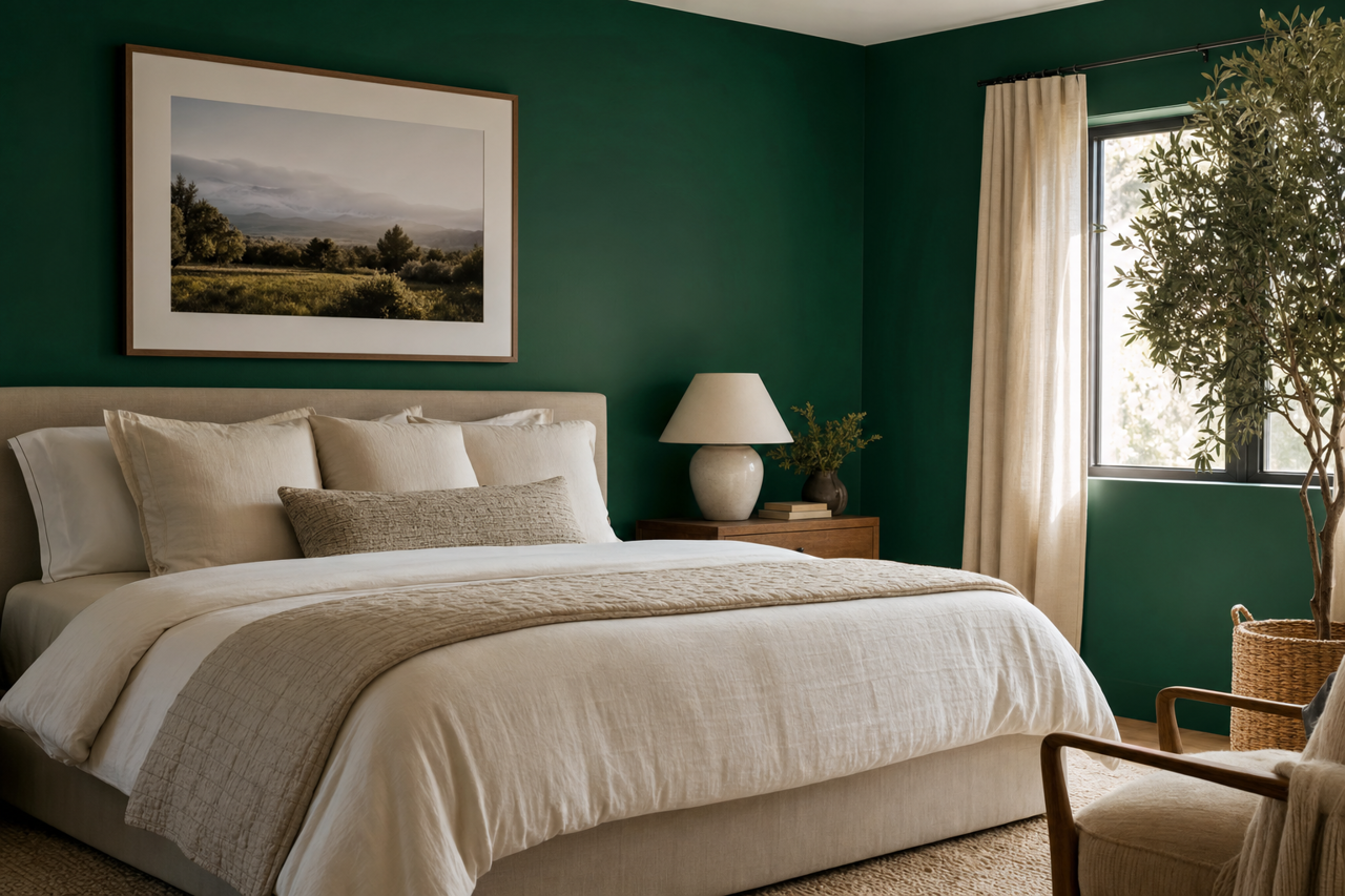 Rainforest by Benjamin Moore on interiors