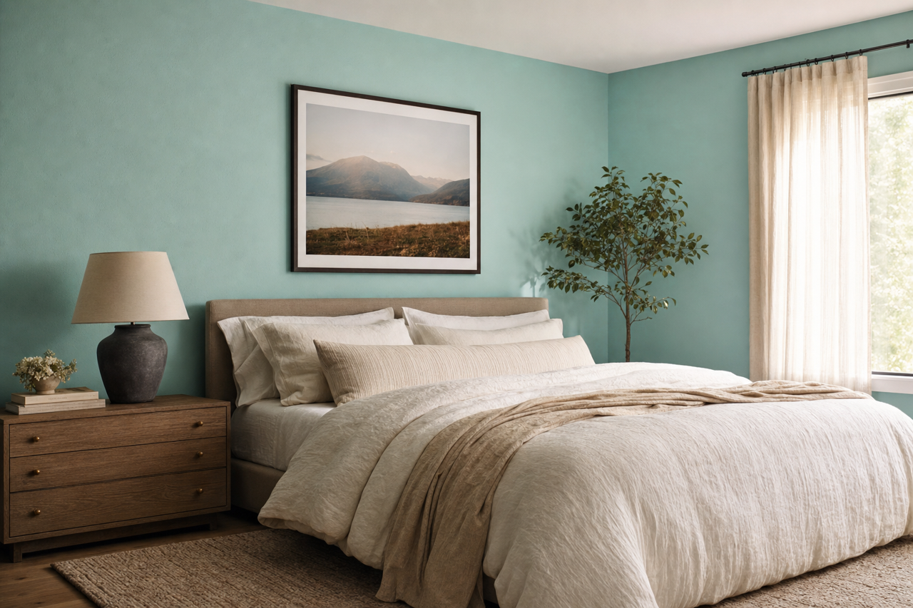 Hazy by Benjamin Moore on interiors