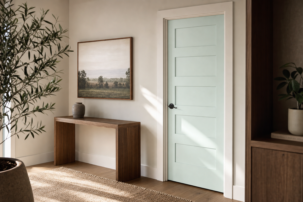 Spring by Benjamin Moore on interior-doors