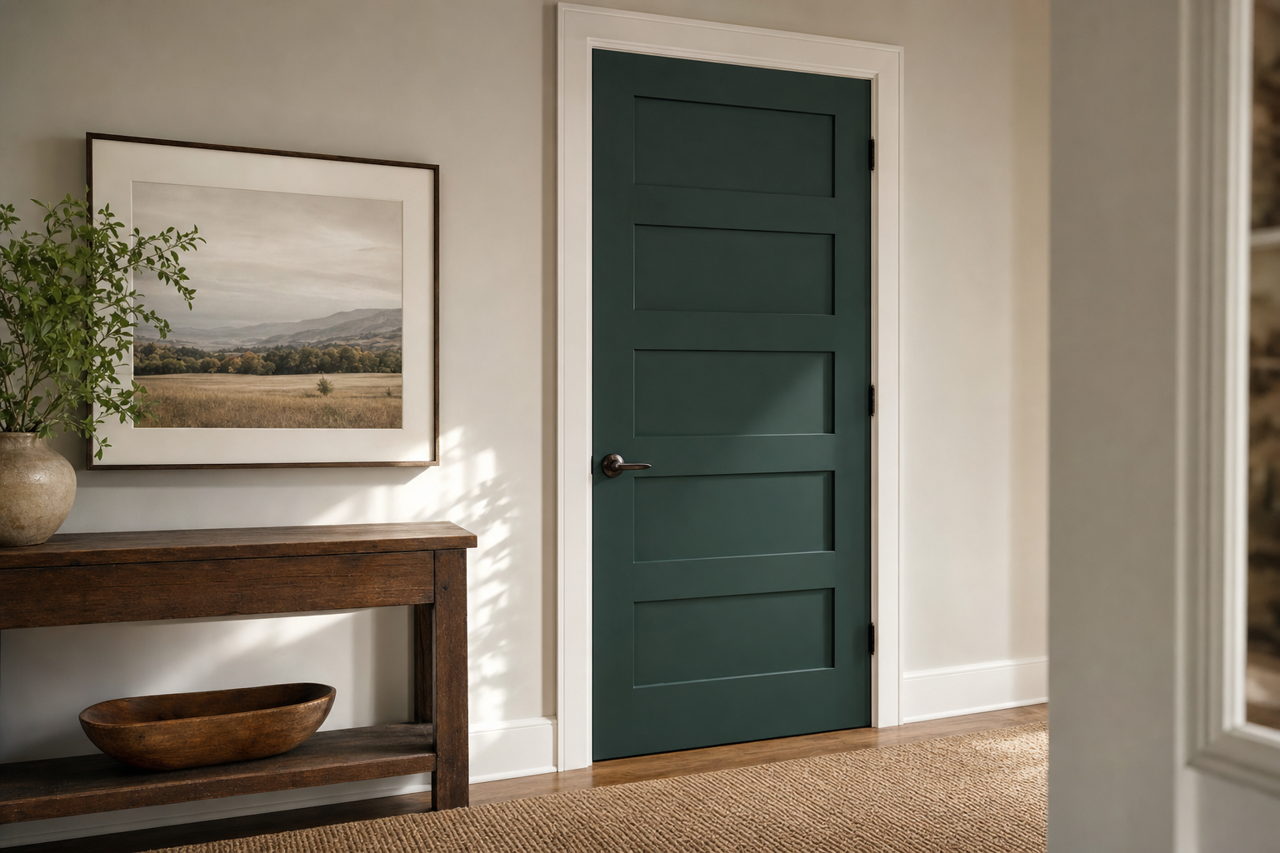 Hunter by Benjamin Moore on interior-doors