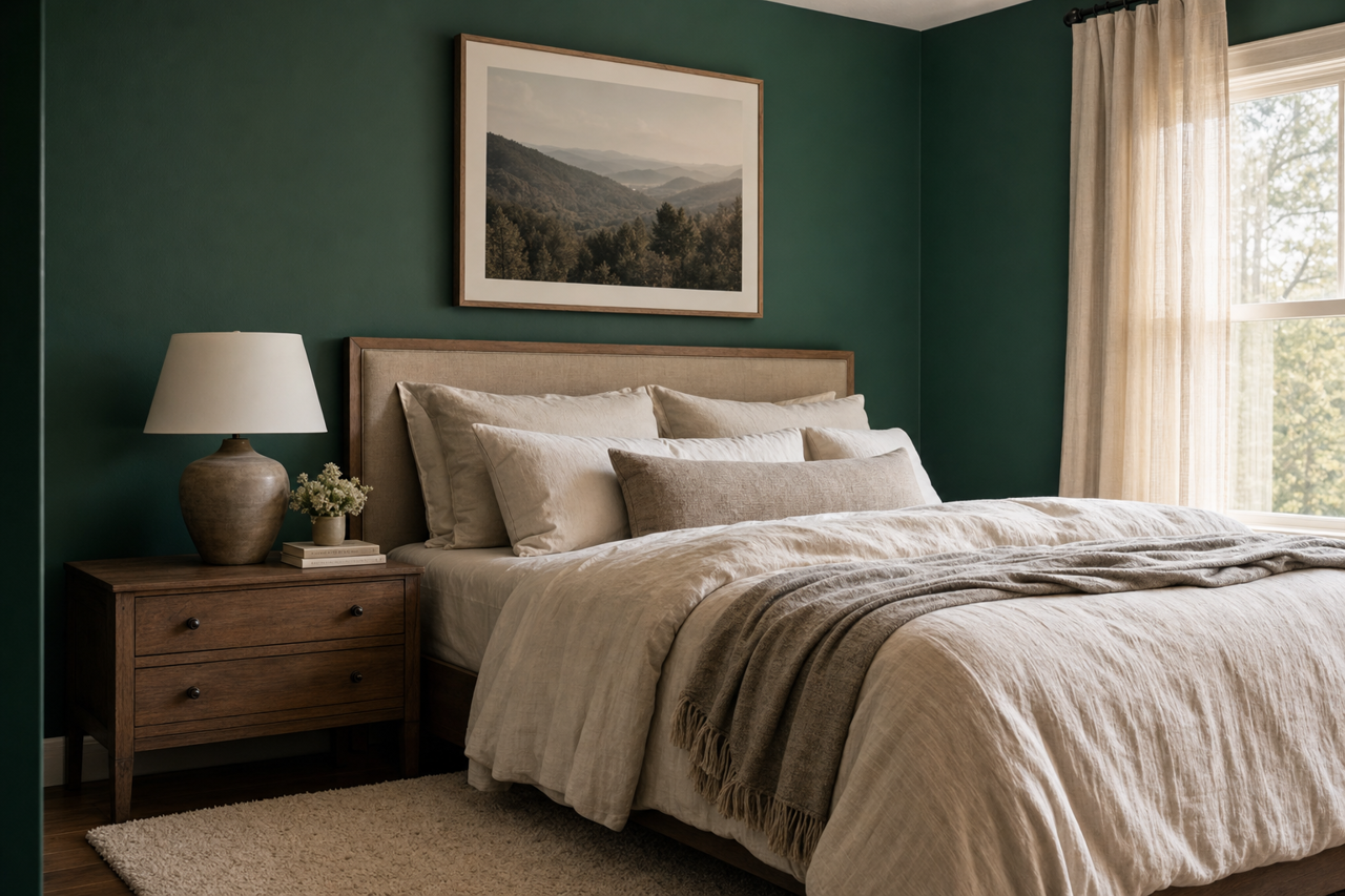 Fiddlehead by Benjamin Moore on interiors