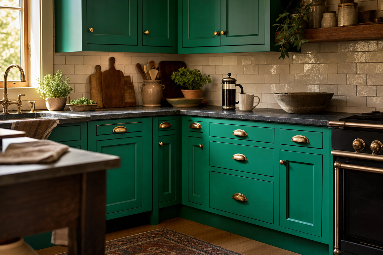 Reef by Benjamin Moore on cabinets