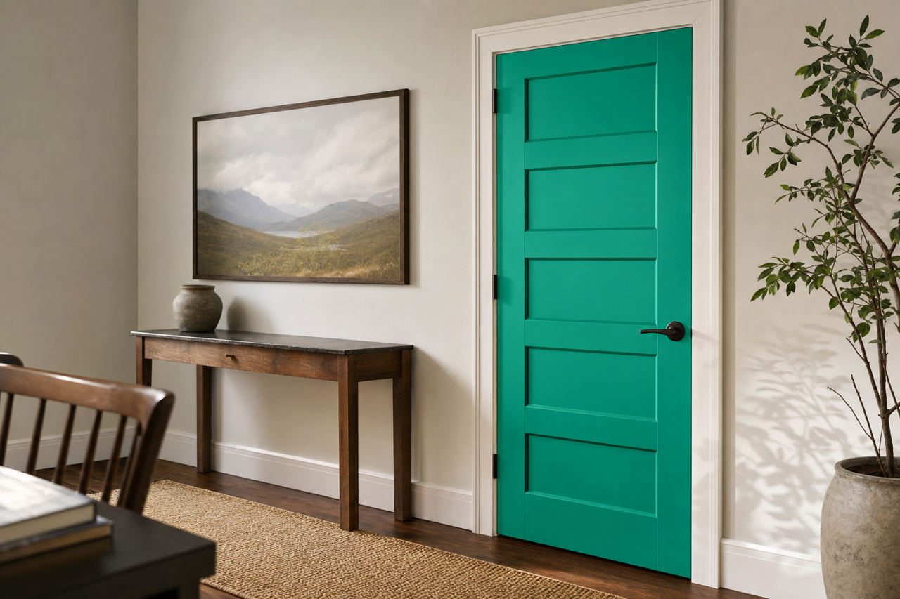 Hummingbird by Benjamin Moore on interior-doors