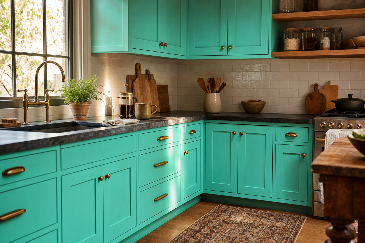 Miami by Benjamin Moore on cabinets