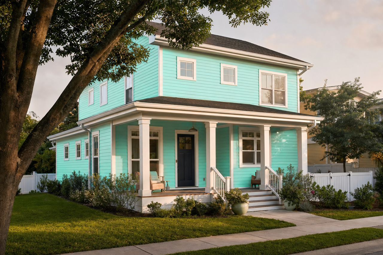 Caribe by Benjamin Moore on exterior