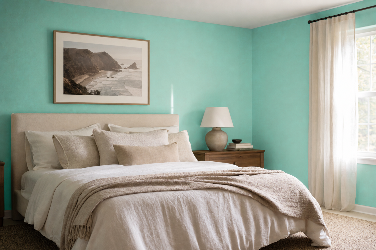Caribe by Benjamin Moore on interiors