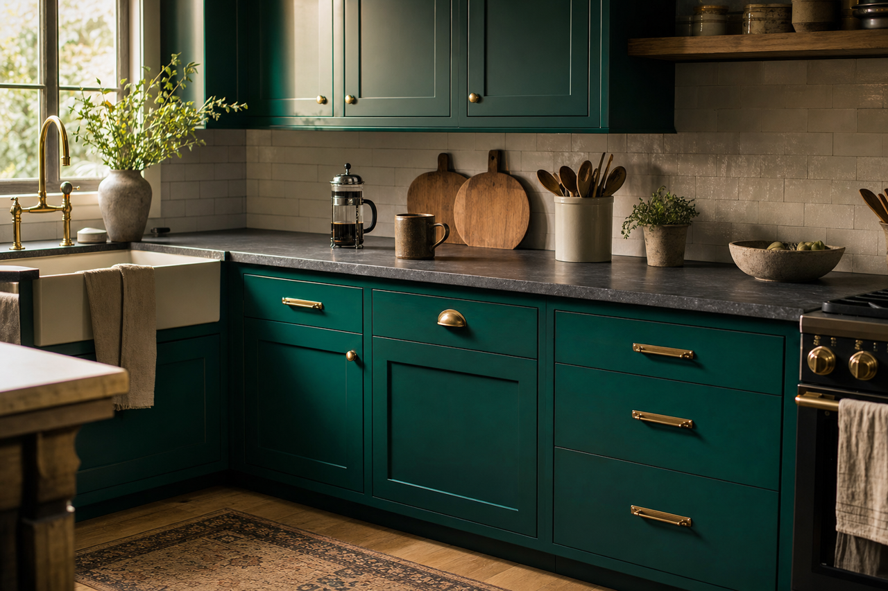 Absolute by Benjamin Moore on cabinets