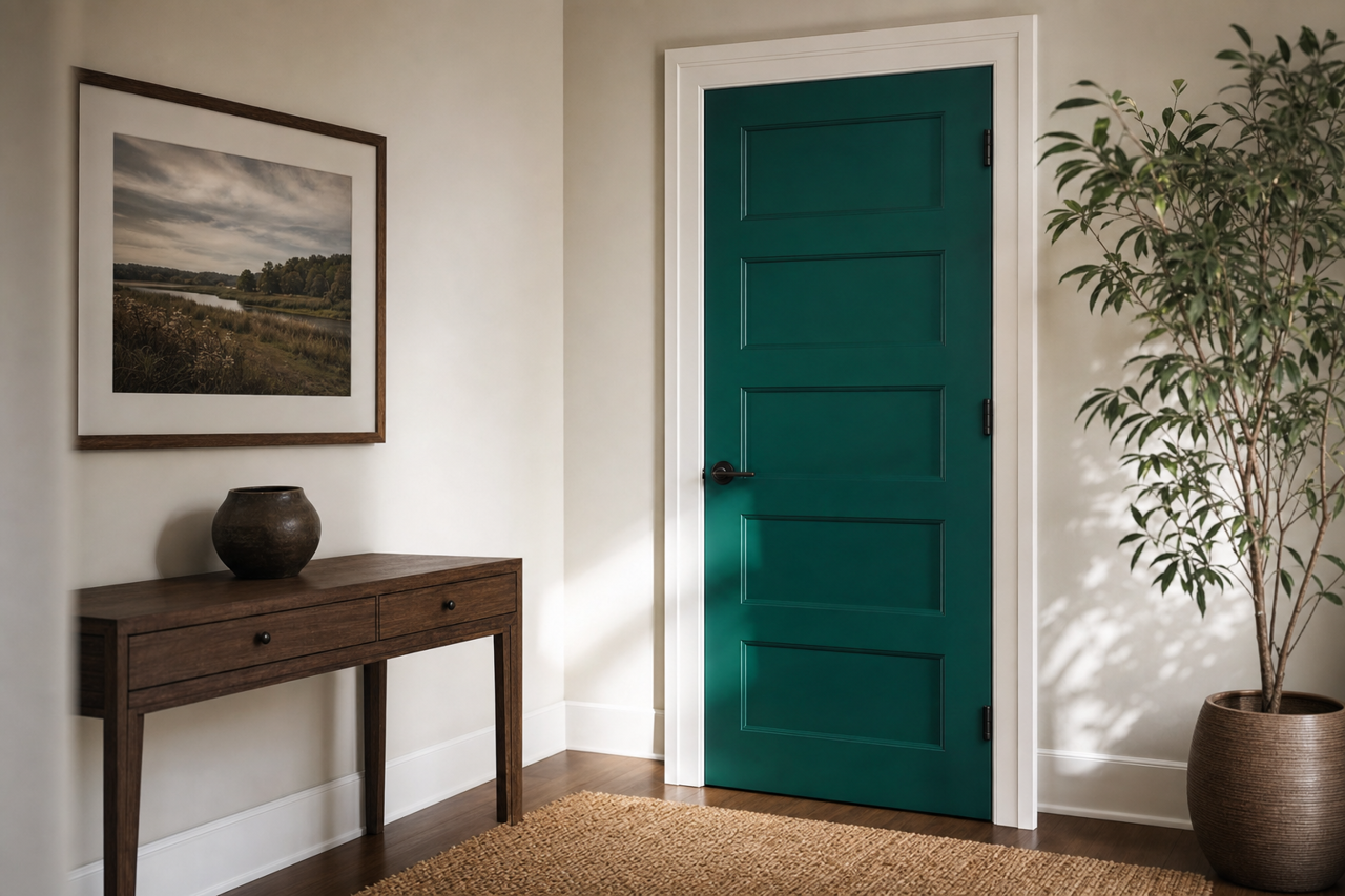 Absolute by Benjamin Moore on interior-doors