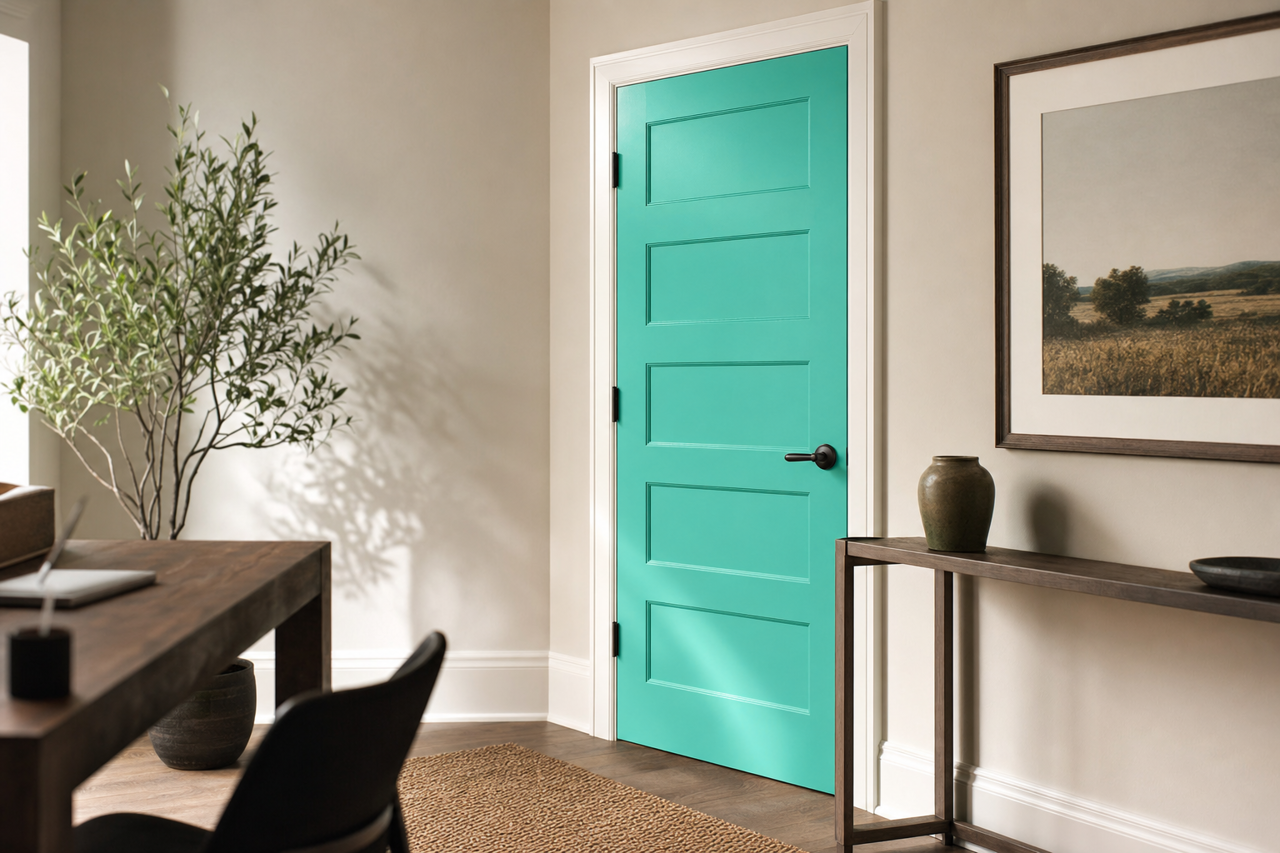 Egyptian by Benjamin Moore on interior-doors