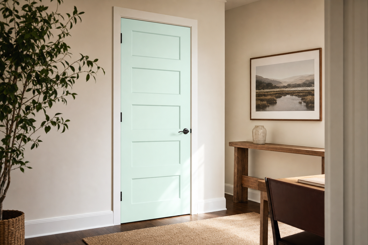 Frosty by Benjamin Moore on interior-doors