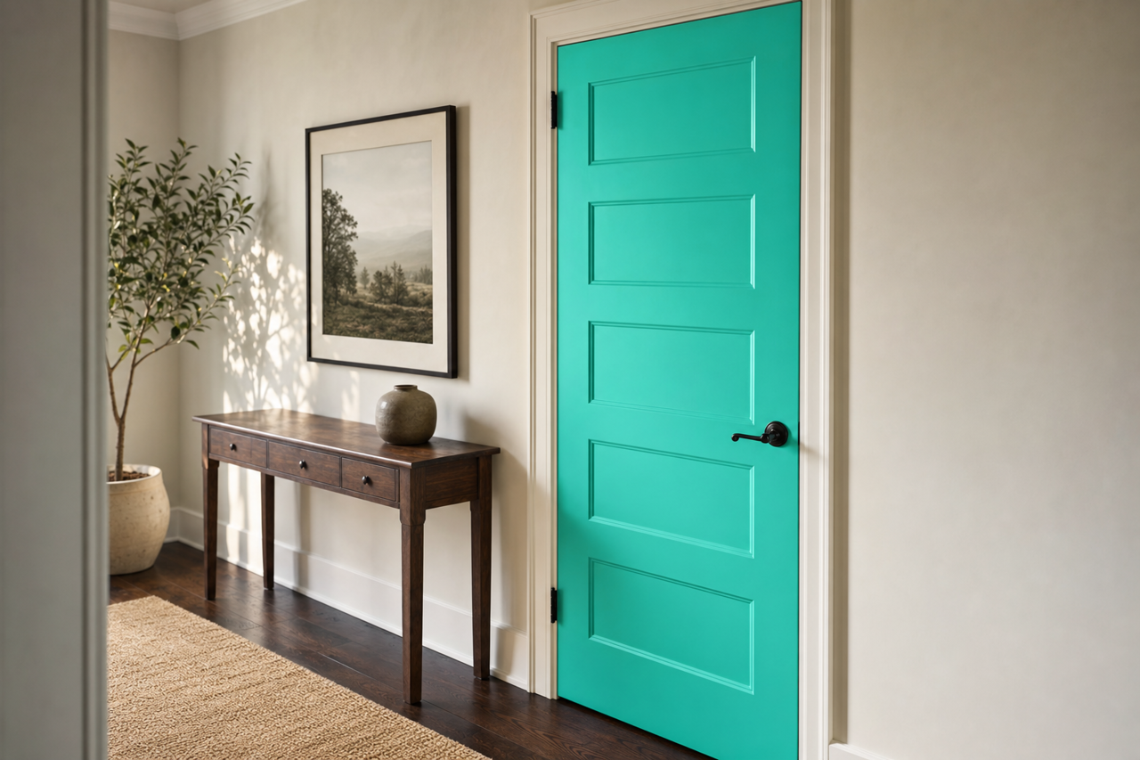 Amelia by Benjamin Moore on interior-doors