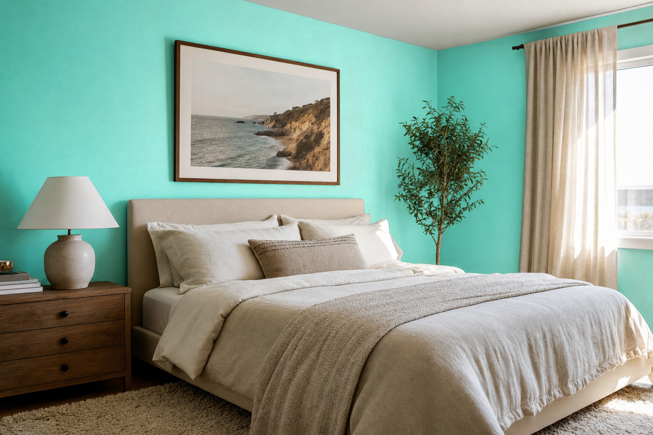Bermuda by Benjamin Moore on interiors