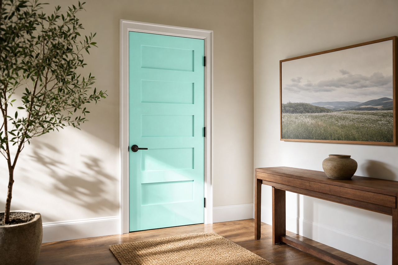 Crystal by Benjamin Moore on interior-doors