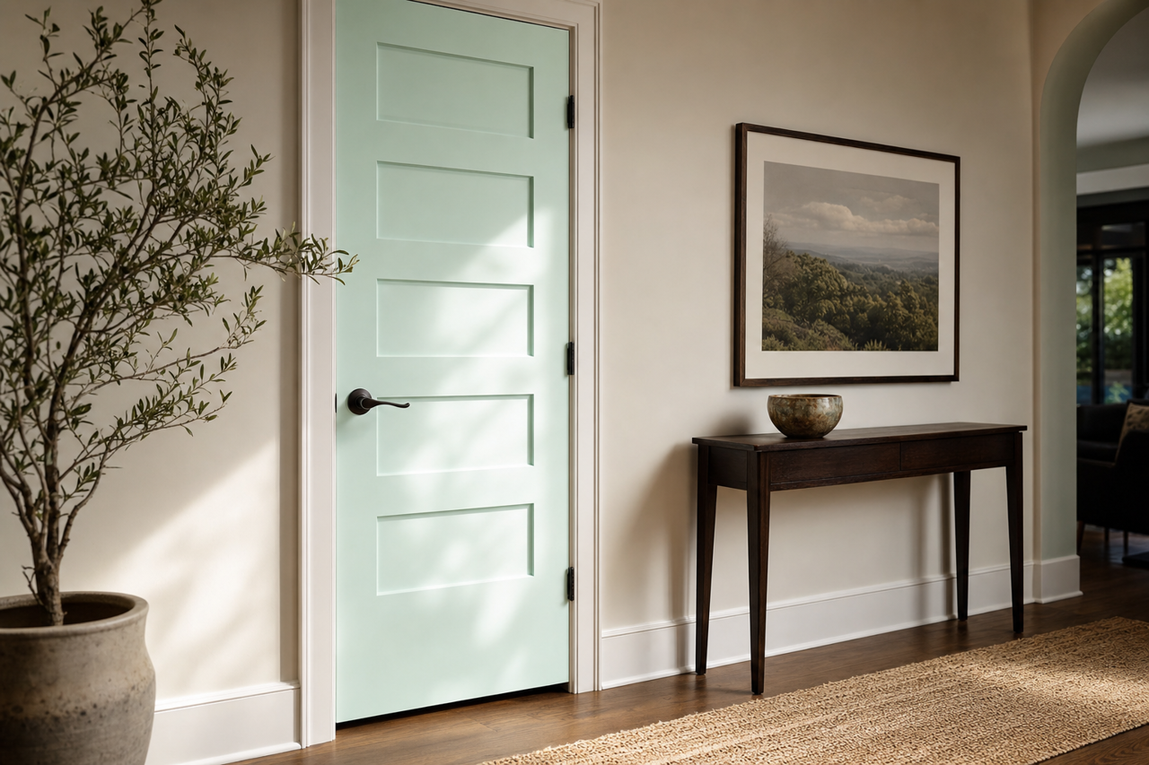 Light by Benjamin Moore on interior-doors