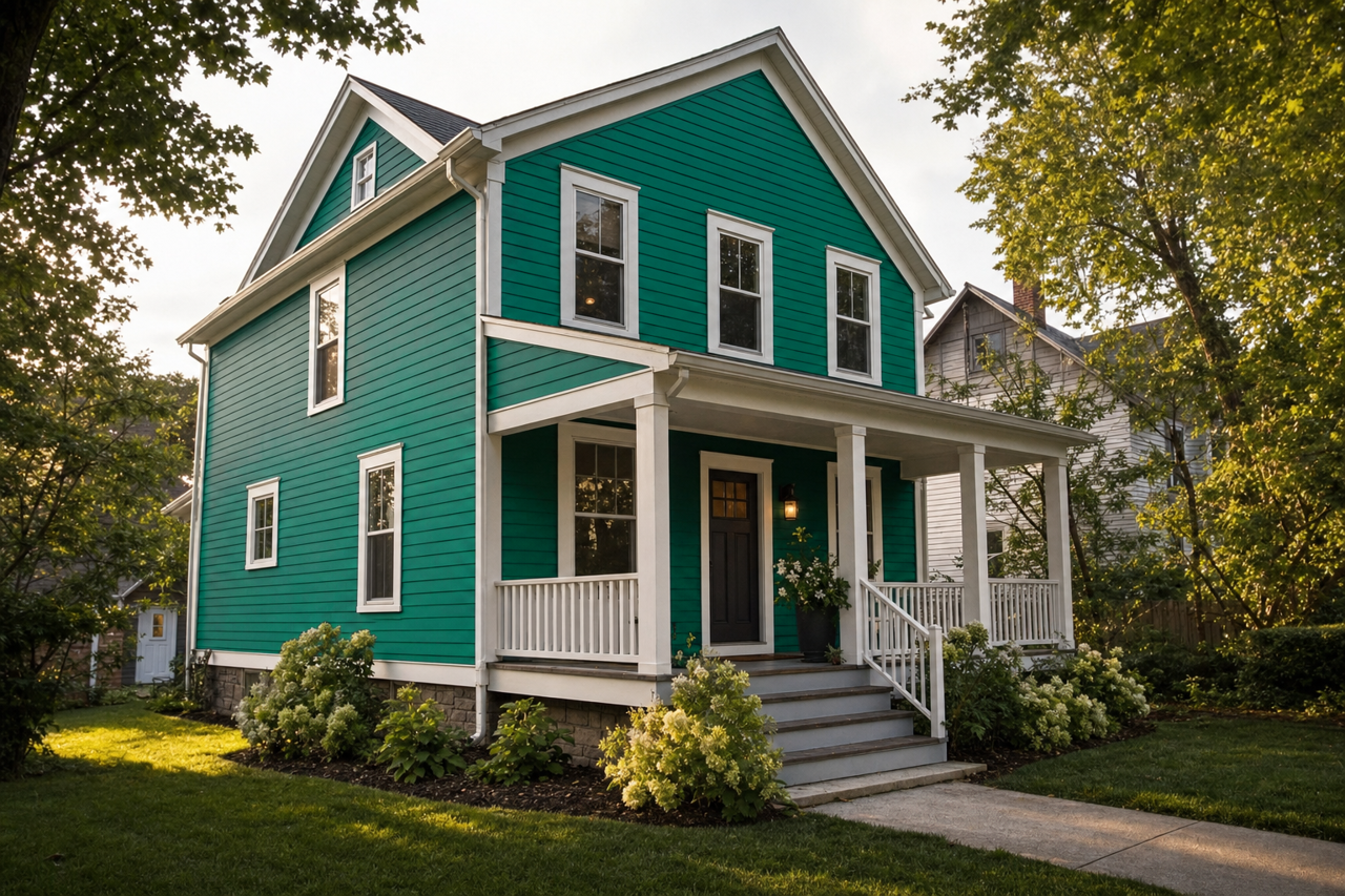 Lawn by Benjamin Moore on exterior