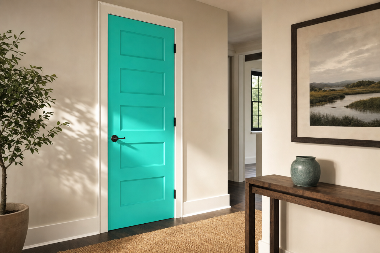 Bahama by Benjamin Moore on interior-doors