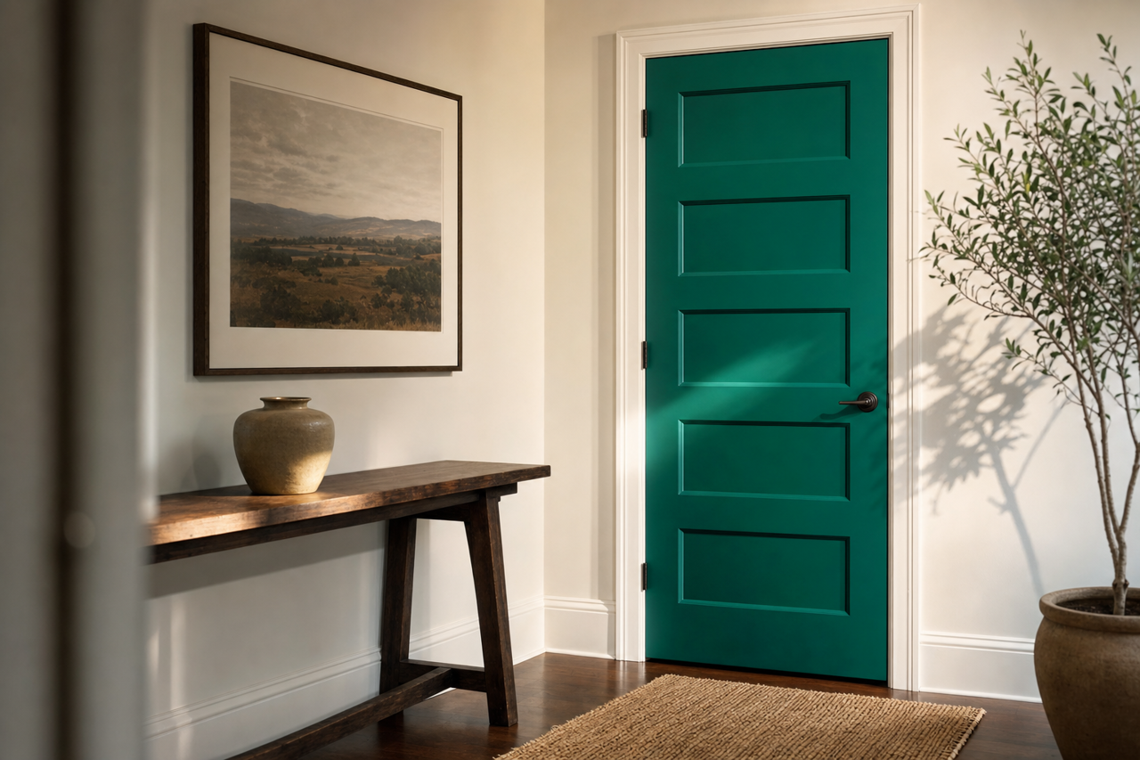 Calypso by Benjamin Moore on interior-doors