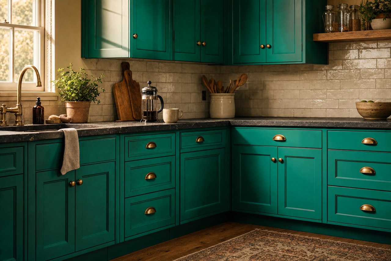 Garden by Benjamin Moore on cabinets
