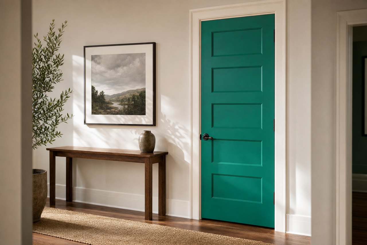 Garden by Benjamin Moore on interior-doors