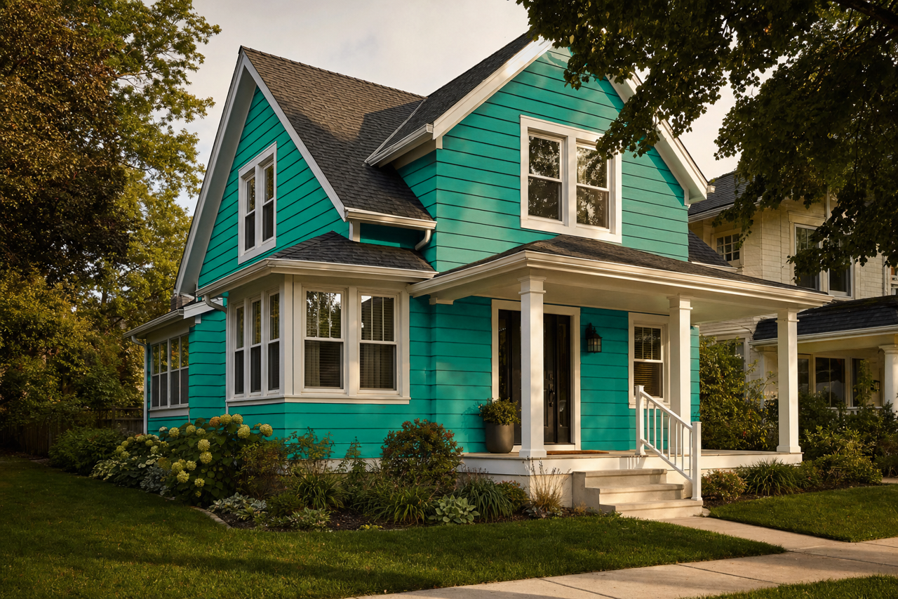 Cayman by Benjamin Moore on exterior
