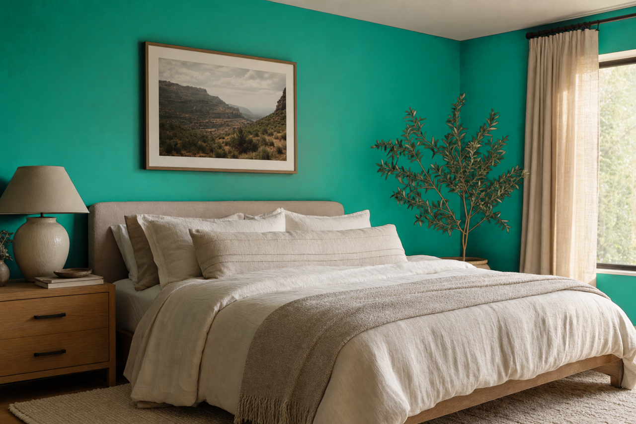 Cayman by Benjamin Moore on interiors